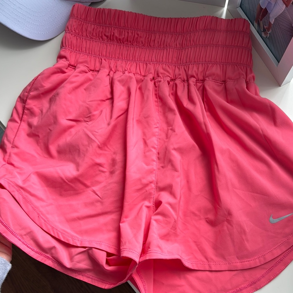 Nike Pink Athletic Shorts with Elastic Waistband
